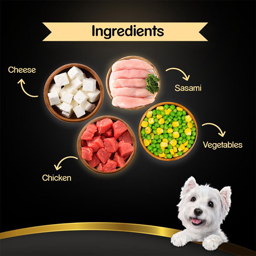 Cesar Adult Wet Dog Food - Sasami With Cheese & Vegetable In Jelly