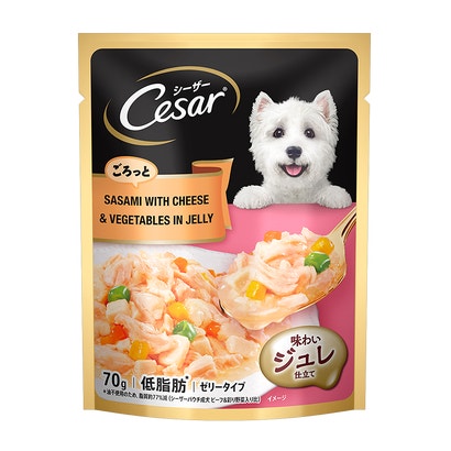 Cesar Adult Wet Dog Food - Sasami With Cheese & Vegetable In Jelly